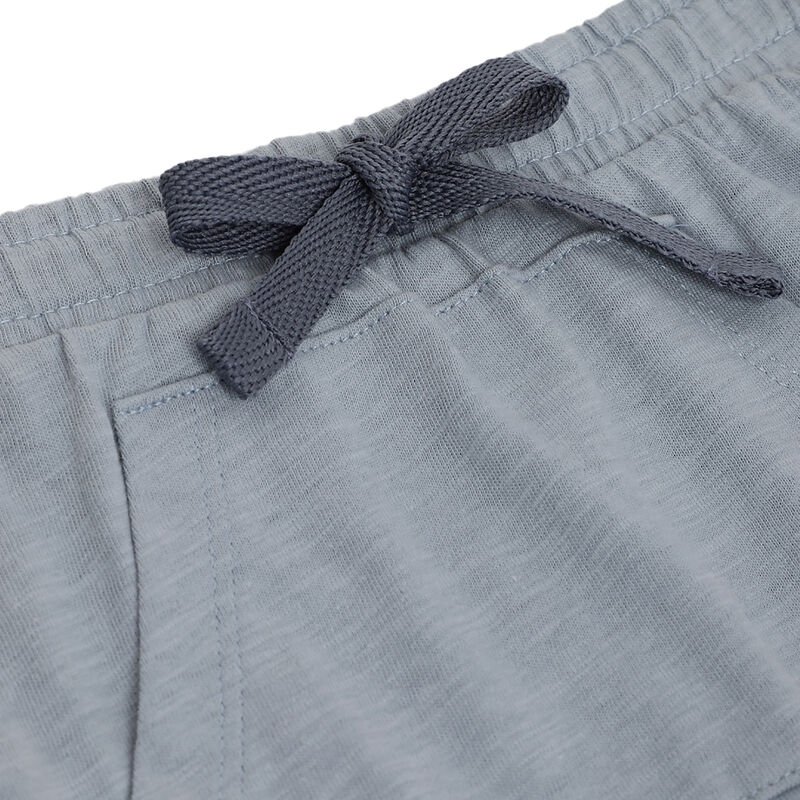 Boys Medium Light Blue Printed Outfit with Short Pants image number 6